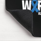 Tapis De Souris Girlfriend d'un guerrier Bleu Ruban Alopecia Aware (Coin)