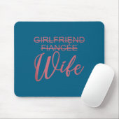 Tapis De Souris Girlfriend Fiancée Wife, Wedding, Just Married, Ma (Avec souris)
