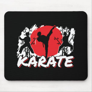 Tapis De Souris Girls Karate - Thème japonais patriotique Japon