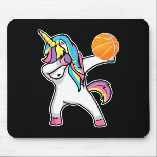 Tapis De Souris Girls Unicorn Dabbing Bysketbyll Joueur Fun Bbylle
