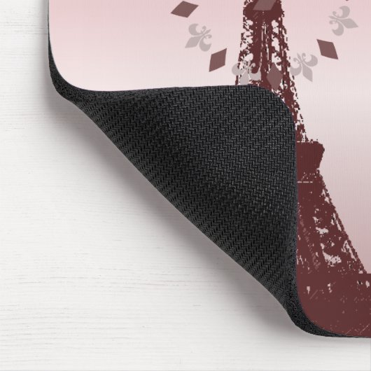 Tapis De Souris girly chic retro mode paris eiffel tower (Coin)