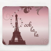 Tapis De Souris girly chic retro mode paris eiffel tower (Devant)
