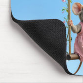 Tapis De Souris Girly Mouse On a Swing (Coin)