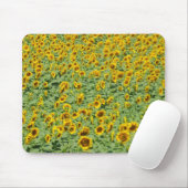 Tapis De Souris Gisement jaune de tournesol (Avec souris)