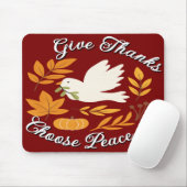 Tapis De Souris 'Give Thanks, Choose Peace' Mousepad (Avec souris)