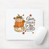 Tapis De Souris Give Thanks To The Lord Fall Christian Pumpkin Coq (Avec souris)