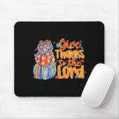 Tapis De Souris Give Thanks To The Lord Fall Pumpkin Thanksgiving (Avec souris)
