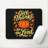Tapis De Souris Give Thanks To The Lord Pumpkin Christian Fall Des (Avec souris)