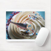 Tapis De Souris Givrage de petit gâteau avec un drapeau américain (Avec souris)