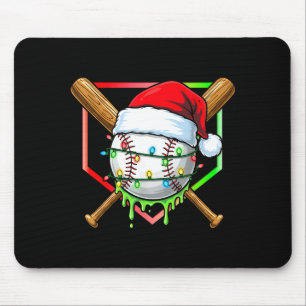 Tapis De Souris Glace à l'eau de baseball de Noël Dégoulinant Base