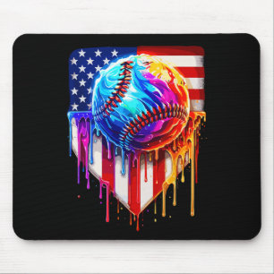 Tapis De Souris Glace Bysebyll Drapeau Américain Coulée