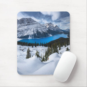 Tapis De Souris Glace et neige Lac Peyto, Rocheuses canadiennes