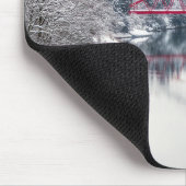 Tapis De Souris Glace et neige | Pont rouge en hiver, Japon (Coin)