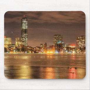 Tapis De Souris Glace partiellement fondue sur Charles River à
