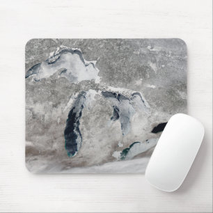 Tapis De Souris Glace Sur Les Grands Lacs, États-Unis.