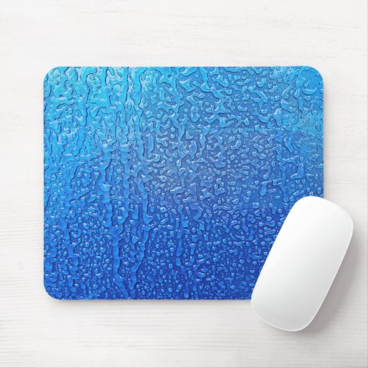 Tapis De Souris Glace Sur Métal Bleu (Avec souris)