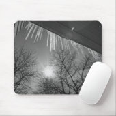 Tapis De Souris Glaçons sur le toit et le soleil (Avec souris)