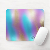 Tapis De Souris Glam arc-en-ciel Iridescendant (Avec souris)
