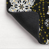 Tapis De Souris Glam aux flocons dorés de minuit (Coin)