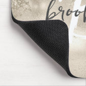 Tapis De Souris Glam Champagne Or Monogramme Script Tendance (Coin)