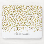 Tapis De Souris Glam Confetti<br><div class="desc">or glam bling confetti vous pouvez personnaliser avec votre texte</div>