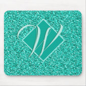 Tapis De Souris Glam étincelant Turquoises Parties scintillant ble (Devant)