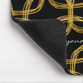 Tapis de souris Glam Moderne Cercle de feuille d'o (Coin)