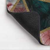 Tapis De Souris Glam Rust Blush Turquoise & Gold Chic Moderne Glam (Coin)