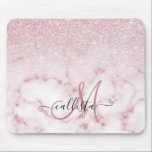 Tapis De Souris Glamorous Pink White Glitter Marble Gradient Ombre<br><div class="desc">This elegant and girly design perfect for the trendy and stylish fashionista. It features a faux printed pink sparkly glitter ombre gradient on top of a pink and white marble stone pattern background. It's glamorous, chic, luxurious, modern, and classy. ***IMPORTANT DESIGN NOTE: For any custom design request such as matching...</div>