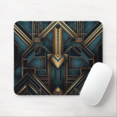 Tapis De Souris Glamour de l'Âge d'Or Design Géométrique (Avec souris)