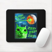 Tapis De Souris Glerp Glorp Funny Alien Cat Brainrot Meme  (Avec souris)