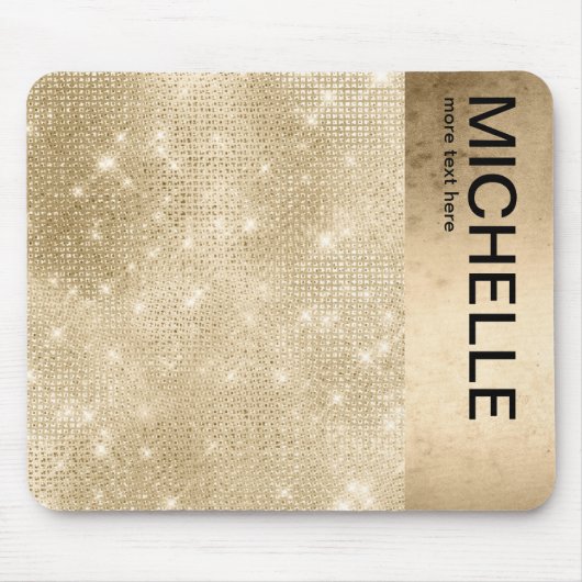 Tapis De Souris Glitter and Shine Name Gold ID673 (Devant)