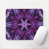 Tapis De Souris Glitterie Purple Kaleidoscope Coeurs Gradient (Avec souris)