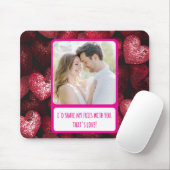 Tapis De Souris Glittery Love Partager mes frites (Avec souris)