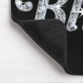Tapis De Souris Glitz & Glam Faux Diamond Bling Design Noir (Coin)