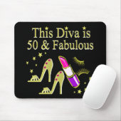 TAPIS DE SOURIS GLITZY GOLD 50E ANNIVERSAIRE DIVA DESIGN (Avec souris)