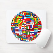 Tapis De Souris Globe de drapeau (Avec souris)