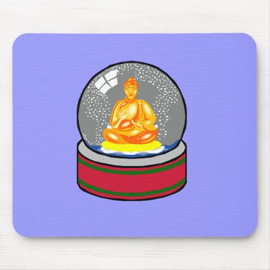 Tapis De Souris Globe De Neige Bouddha (Devant)