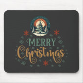Tapis De Souris Globe de Noël des neiges (Devant)