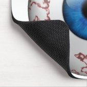 Tapis De Souris Globe oculaire bleu injecté de sang (Coin)