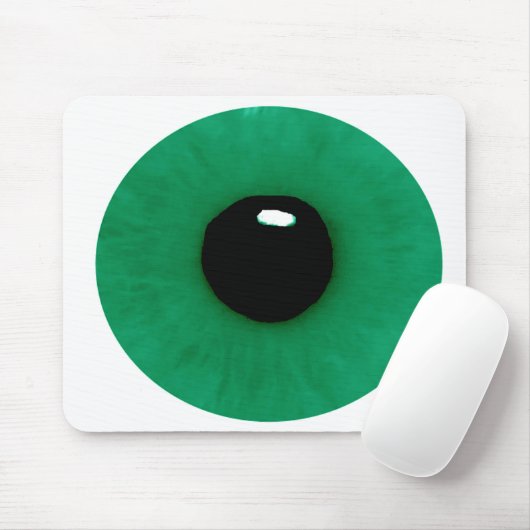 Tapis De Souris Globe oculaire vert-foncé Mousepad (Avec souris)