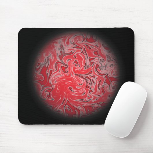 Tapis De Souris Globe rouge d'encre (Avec souris)