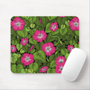 Tapis De Souris Gloire du matin en rose et vert