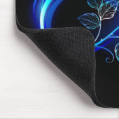 Tapis De Souris Glowing infinity with blue rose (Coin)