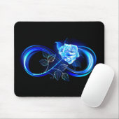 Tapis De Souris Glowing infinity with blue rose (Avec souris)