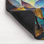 Tapis De Souris Glowing Lotus Flowers Trio (Coin)