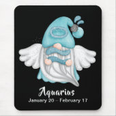 Tapis De Souris Gnome Aquarius Astrologie Signe Angel Souris Pad (Devant)