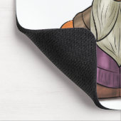 Tapis De Souris Gnome de automne mignonne avec Mug de café (Coin)