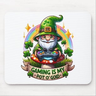 Tapis De Souris Gnome de joueur de la Saint-Patrick