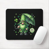 Tapis De Souris Gnome de la Saint-Patrick avec barbe verte Funny P (Avec souris)
